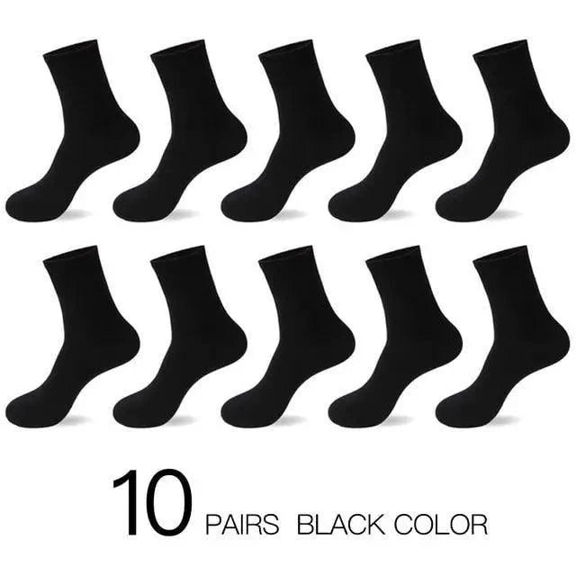 Business Simple White Cotton Socks 10 Pairs Men Breathable Socks Spring Summer Socks for Men Heavy Duty Reinforced Cotton Socks For Men Stevvex