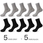 Business Simple White Cotton Socks 10 Pairs Men Breathable Socks Spring Summer Socks for Men Heavy Duty Reinforced Cotton Socks For Men Stevvex