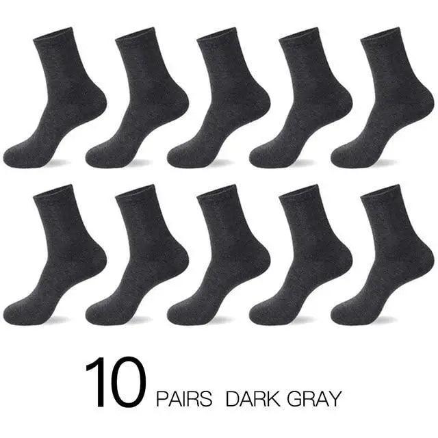 Business Simple White Cotton Socks 10 Pairs Men Breathable Socks Spring Summer Socks for Men Heavy Duty Reinforced Cotton Socks For Men Stevvex