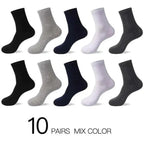Business Simple White Cotton Socks 10 Pairs Men Breathable Socks Spring Summer Socks for Men Heavy Duty Reinforced Cotton Socks For Men Stevvex
