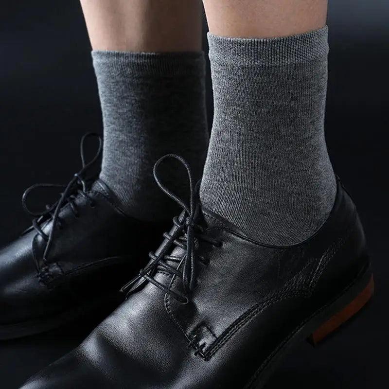 Business Simple White Cotton Socks 10 Pairs Men Breathable Socks Spring Summer Socks for Men Heavy Duty Reinforced Cotton Socks For Men Stevvex