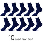 Business Simple White Cotton Socks 10 Pairs Men Breathable Socks Spring Summer Socks for Men Heavy Duty Reinforced Cotton Socks For Men Stevvex