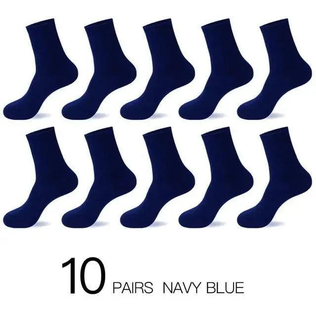 Business Simple White Cotton Socks 10 Pairs Men Breathable Socks Spring Summer Socks for Men Heavy Duty Reinforced Cotton Socks For Men Stevvex