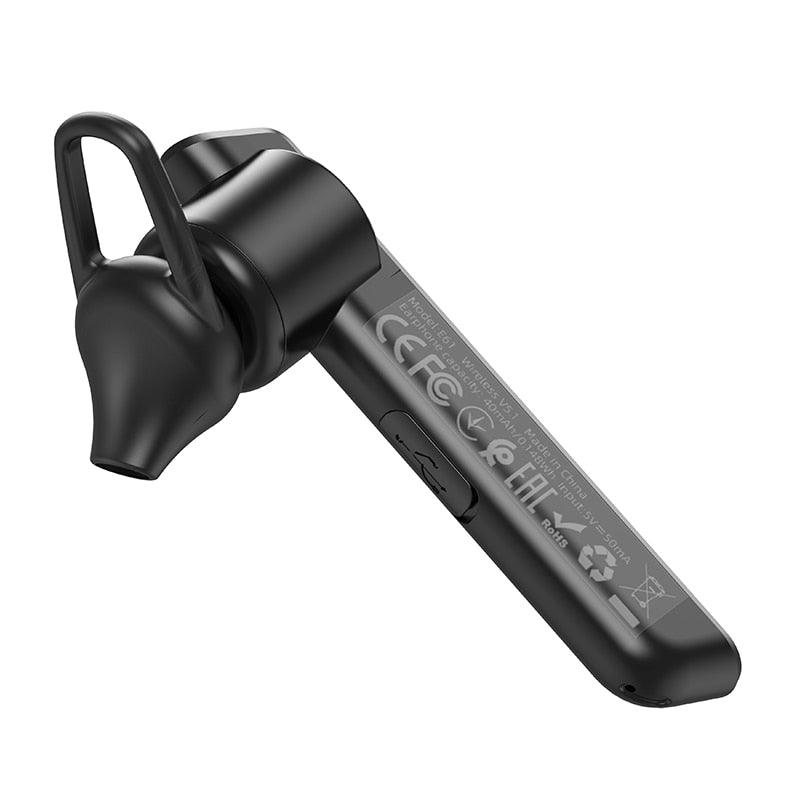 Business Style Bluetooth 5.1 Earphone Single Handsfree Wireless Bluetooth Headset Concise Wireless Earbuds With Microphone Bluetooth Over Ear Headphones, Wireless 5.0/Wired Headset, 55Hrs Playtime,Deep Bass, Soft Earmuffs & Light Weight, Stevvex