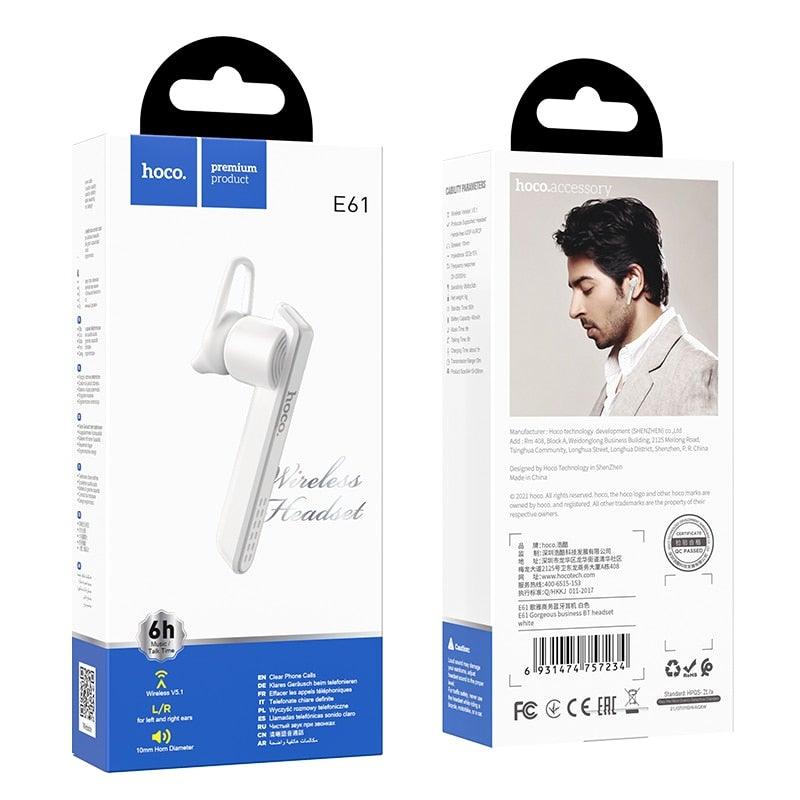 Business Style Bluetooth 5.1 Earphone Single Handsfree Wireless Bluetooth Headset Concise Wireless Earbuds With Microphone Bluetooth Over Ear Headphones, Wireless 5.0/Wired Headset, 55Hrs Playtime,Deep Bass, Soft Earmuffs & Light Weight, Stevvex