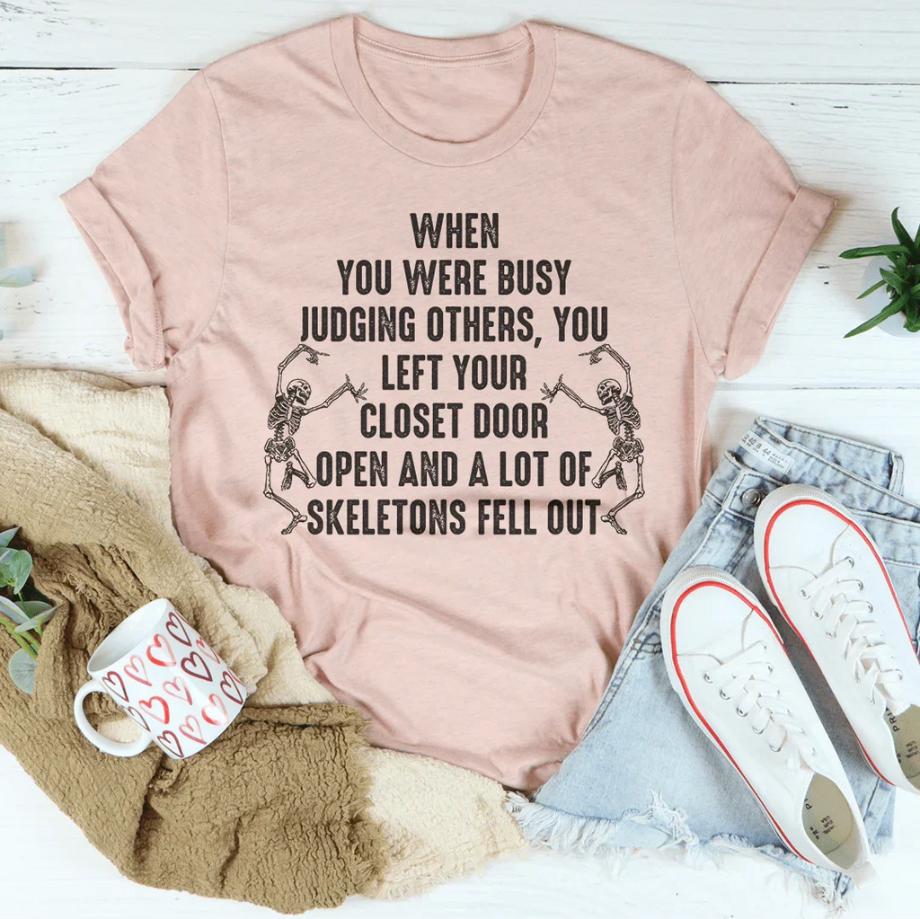 Busy Judging Others Tee Peachy Sunday
