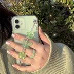 Butterfly Chain Flower Bracelet Chain Phone Case For iPhone 13 12 11 Pro XS Max X XR 7 8 Plus Cute Transparent Back Cover Phone Case For iphone 14Pro 12Mini 13 Pro 6 7 8 plus X XR XS Max SE Soft Fashion Bracelet Clear Protective Cover Stevvex