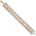 Butterfly Clover Rhinestone Link Bracelet Gold Plated