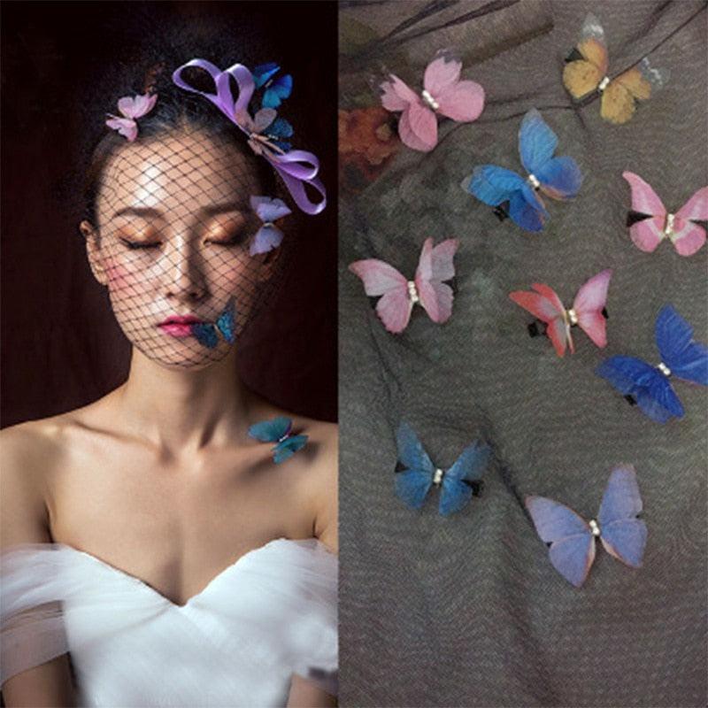 Butterfly Hair Clips for Girls Kids Glitter Barrette Wedding Hairpins Hair Accessories Styling Tools Butterfly Hair Clip For Women Hair Styling Stevvex