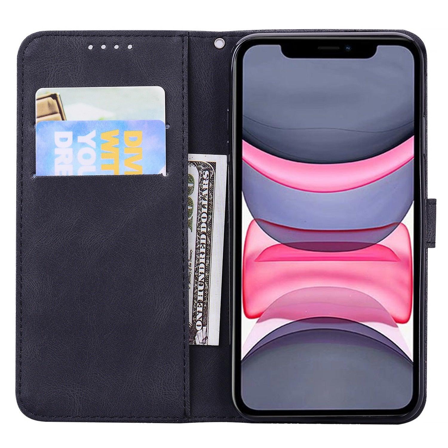 Butterfly Leather Flip Cover For Xiaomi Mi11 Redmi Note 9T 9 9A 9S 8 Pro 8A POCO X3 NFC M3 F3 10 Pro Lite Phone Wallet Book Case Retro Leather Flip Magnetic Mobile Phone Case Stevvex