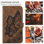 Butterfly Leather Flip Cover For Xiaomi Mi11 Redmi Note 9T 9 9A 9S 8 Pro 8A POCO X3 NFC M3 F3 10 Pro Lite Phone Wallet Book Case Retro Leather Flip Magnetic Mobile Phone Case Stevvex