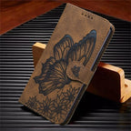 Butterfly Leather Flip Cover For Xiaomi Mi11 Redmi Note 9T 9 9A 9S 8 Pro 8A POCO X3 NFC M3 F3 10 Pro Lite Phone Wallet Book Case Retro Leather Flip Magnetic Mobile Phone Case Stevvex