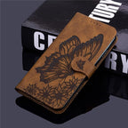 Butterfly Leather Flip Cover For Xiaomi Mi11 Redmi Note 9T 9 9A 9S 8 Pro 8A POCO X3 NFC M3 F3 10 Pro Lite Phone Wallet Book Case Retro Leather Flip Magnetic Mobile Phone Case Stevvex