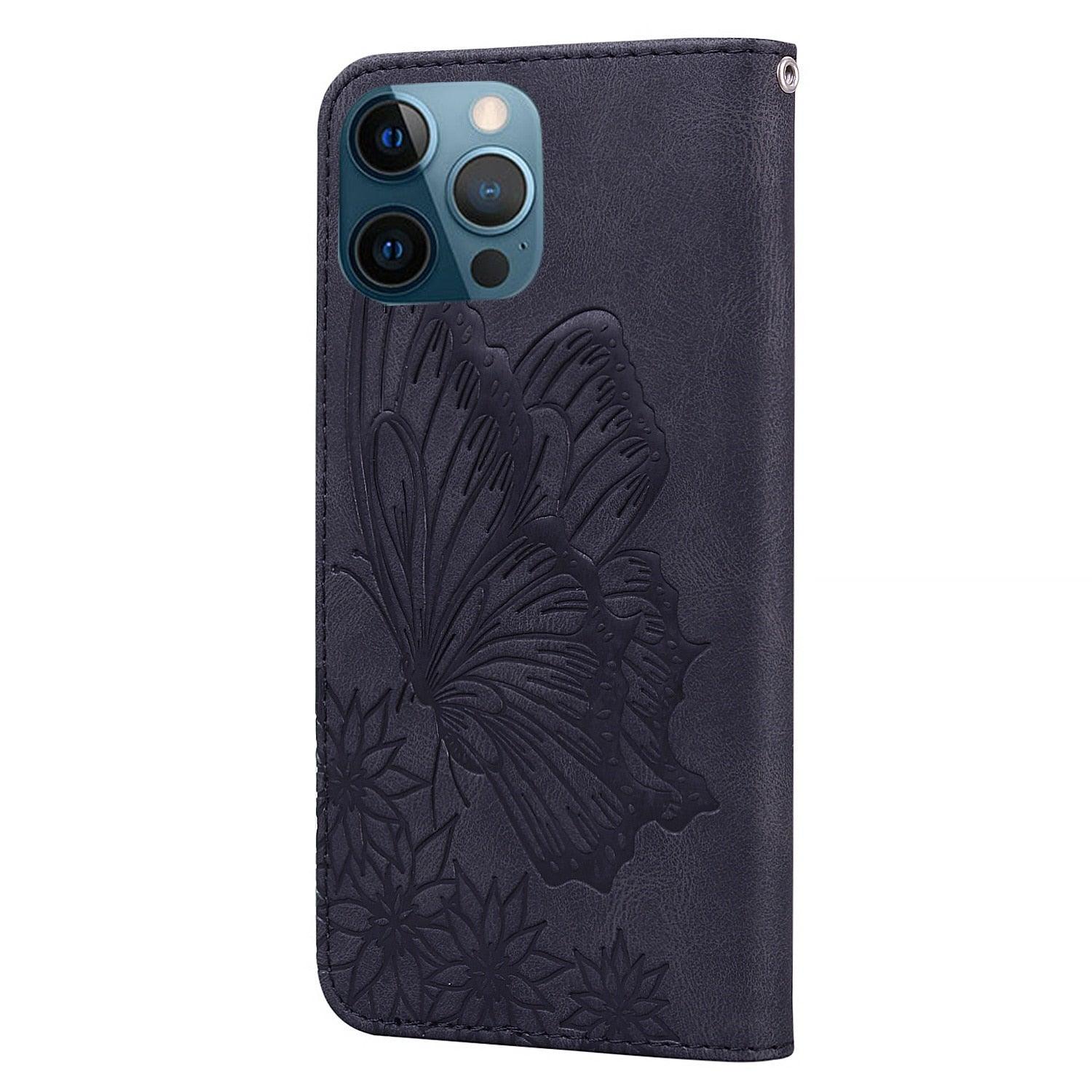 Butterfly Leather Flip Cover For Xiaomi Mi11 Redmi Note 9T 9 9A 9S 8 Pro 8A POCO X3 NFC M3 F3 10 Pro Lite Phone Wallet Book Case Retro Leather Flip Magnetic Mobile Phone Case Stevvex