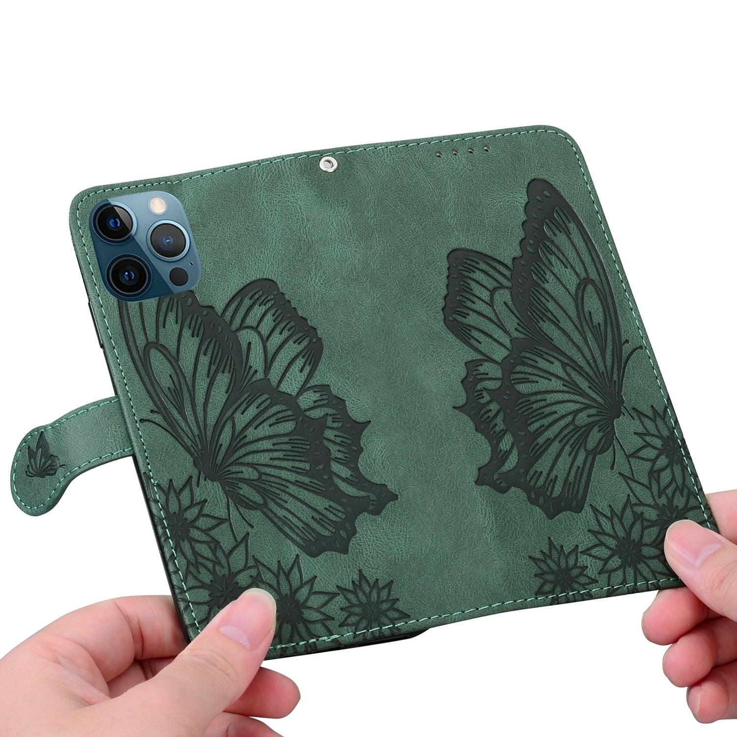 Butterfly Leather Flip Cover For Xiaomi Mi11 Redmi Note 9T 9 9A 9S 8 Pro 8A POCO X3 NFC M3 F3 10 Pro Lite Phone Wallet Book Case Retro Leather Flip Magnetic Mobile Phone Case Stevvex