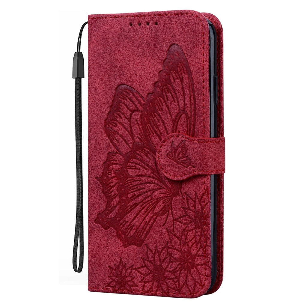 Butterfly Leather Flip Cover For Xiaomi Mi11 Redmi Note 9T 9 9A 9S 8 Pro 8A POCO X3 NFC M3 F3 10 Pro Lite Phone Wallet Book Case Retro Leather Flip Magnetic Mobile Phone Case Stevvex