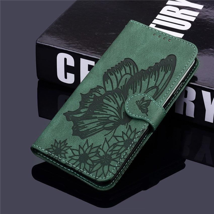 Butterfly Leather Flip Cover For Xiaomi Mi11 Redmi Note 9T 9 9A 9S 8 Pro 8A POCO X3 NFC M3 F3 10 Pro Lite Phone Wallet Book Case Retro Leather Flip Magnetic Mobile Phone Case Stevvex