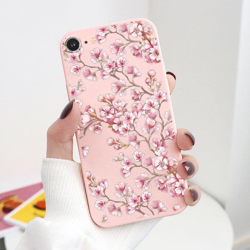 Butterfly Pattern Design Trendy Mobile Phone Case Protective Case For iPhone 7 8 SE 2020 Flower Cartoon Celular Case For iPhone7 8 SE2020 se 2020 se2020 A1778 A1660 A1779 Silicon Matte TPU Cover Stevvex