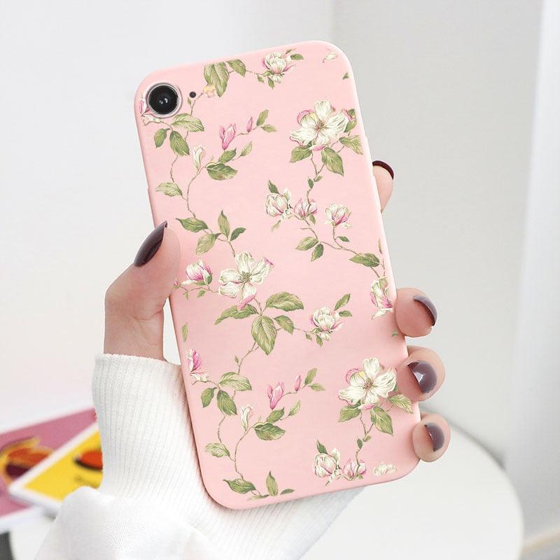 Butterfly Pattern Design Trendy Mobile Phone Case Protective Case For iPhone 7 8 SE 2020 Flower Cartoon Celular Case For iPhone7 8 SE2020 se 2020 se2020 A1778 A1660 A1779 Silicon Matte TPU Cover Stevvex