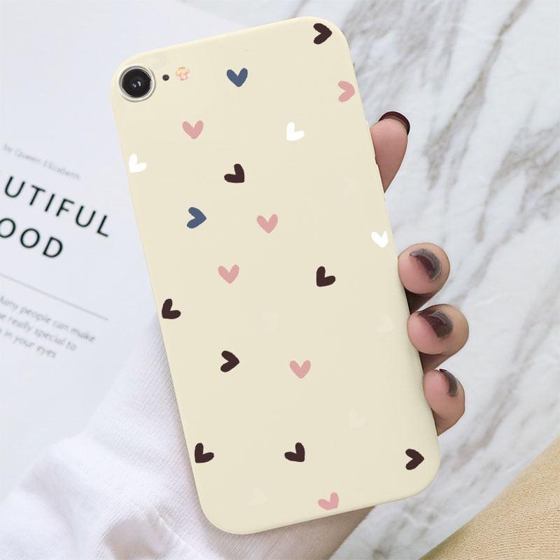 Butterfly Pattern Design Trendy Mobile Phone Case Protective Case For iPhone 7 8 SE 2020 Flower Cartoon Celular Case For iPhone7 8 SE2020 se 2020 se2020 A1778 A1660 A1779 Silicon Matte TPU Cover Stevvex
