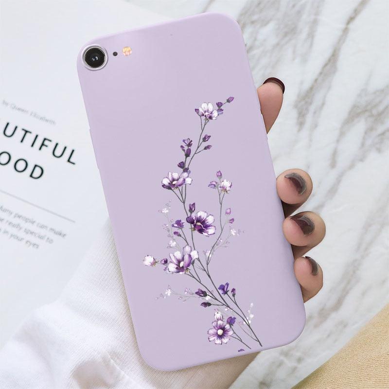 Butterfly Pattern Design Trendy Mobile Phone Case Protective Case For iPhone 7 8 SE 2020 Flower Cartoon Celular Case For iPhone7 8 SE2020 se 2020 se2020 A1778 A1660 A1779 Silicon Matte TPU Cover Stevvex