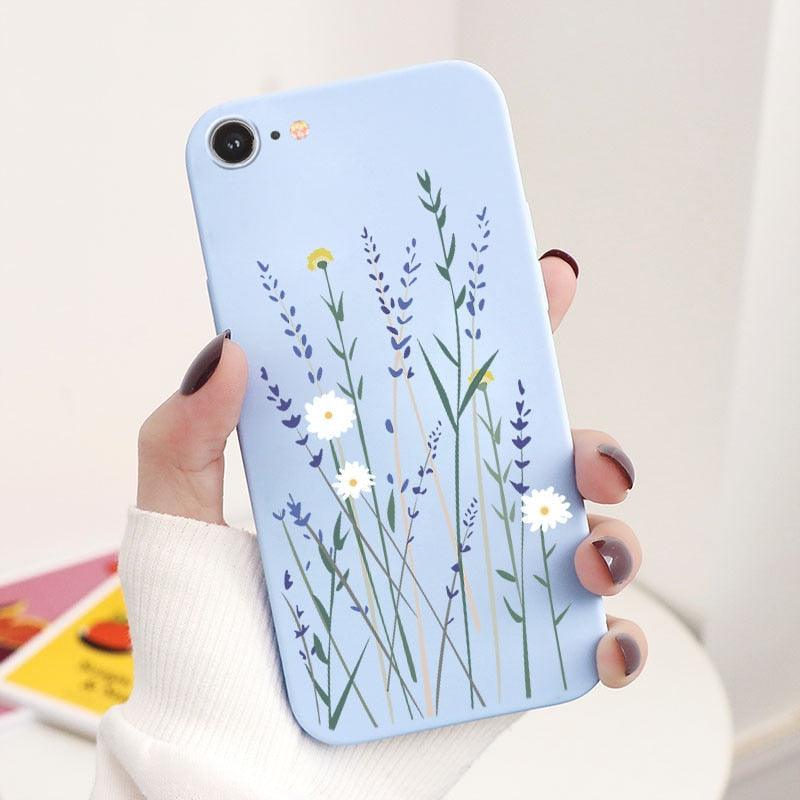 Butterfly Pattern Design Trendy Mobile Phone Case Protective Case For iPhone 7 8 SE 2020 Flower Cartoon Celular Case For iPhone7 8 SE2020 se 2020 se2020 A1778 A1660 A1779 Silicon Matte TPU Cover Stevvex