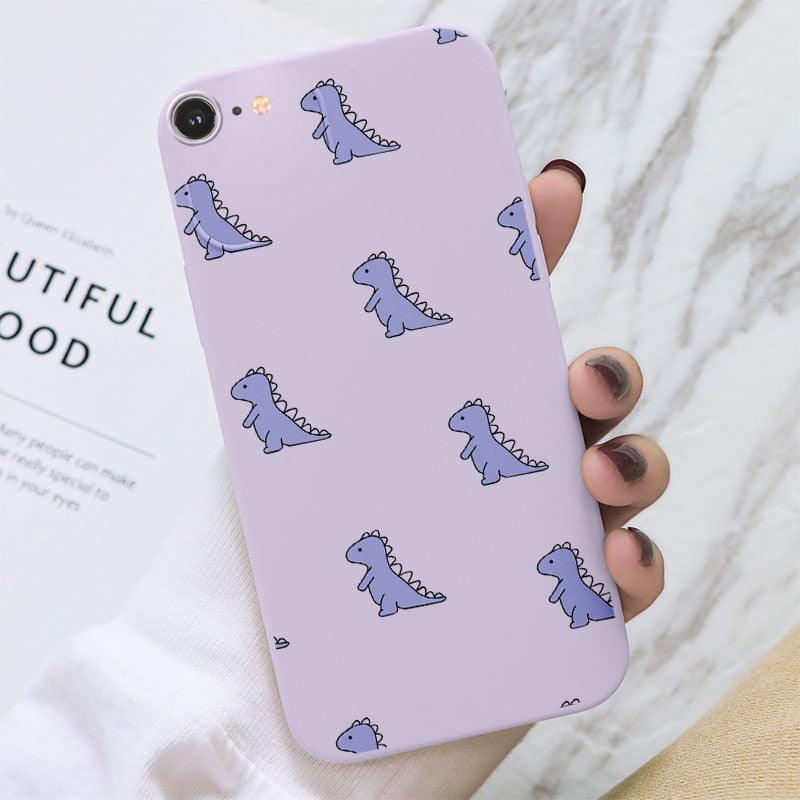 Butterfly Pattern Design Trendy Mobile Phone Case Protective Case For iPhone 7 8 SE 2020 Flower Cartoon Celular Case For iPhone7 8 SE2020 se 2020 se2020 A1778 A1660 A1779 Silicon Matte TPU Cover Stevvex