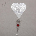 Butterfly Wind Spinner Hanging With Gazing Ball Spiral Tail 3D Metal Rotating Outdoor Stainless Steel Butterfly Metal Wind Chime Christmas Pendant Hanging Spiral Wind-chimes Garden Yard Home Decor Stevvex