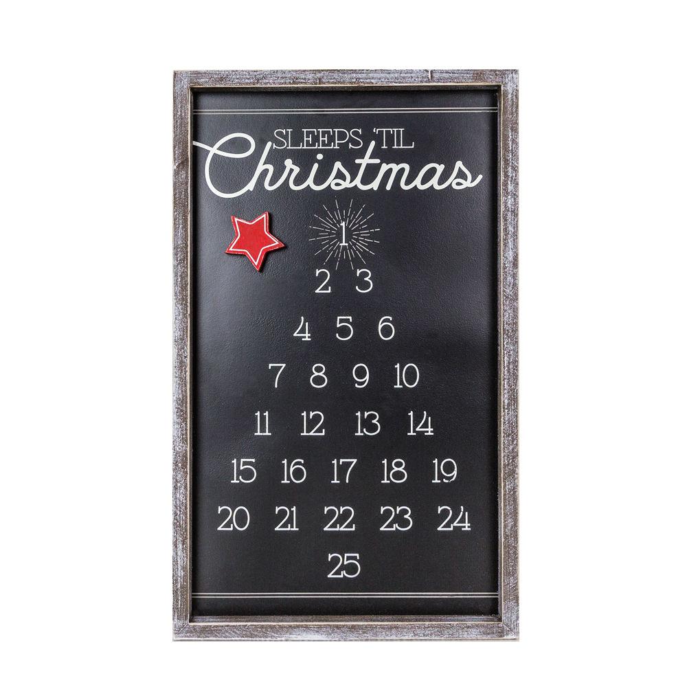 Magnetic Wooden Advent Tree Sign - 'Sleeps Til Christmas' Countdown Decor BandsCo Straps