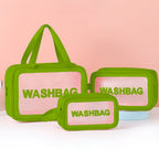 Frosted pu three-piece toilet bag, large-capacity pvc toiletries, translucent cosmetics, portable makeup bags,Makeup bags for women,Large makeup bag,Travel makeup bag, - SJB-DIAMOND ELITES