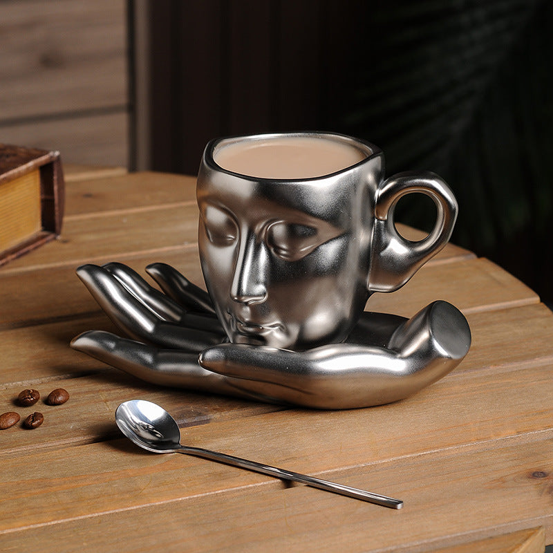 High Temperature Ceramic Creative Abstract Art Hand Fragrance Coffee Cup Pi-Mart