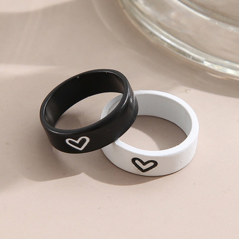 Heart-Shaped Couple Ring - SJB-DIAMOND ELITES