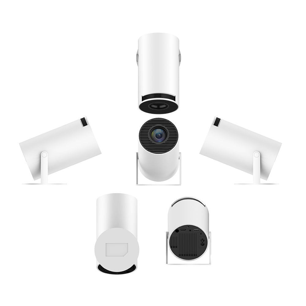 Portable Projector Small Straight Projector For Home Use 180 Degrees Projection Angle Automatic Focus Home Video Projector Pi-Mart