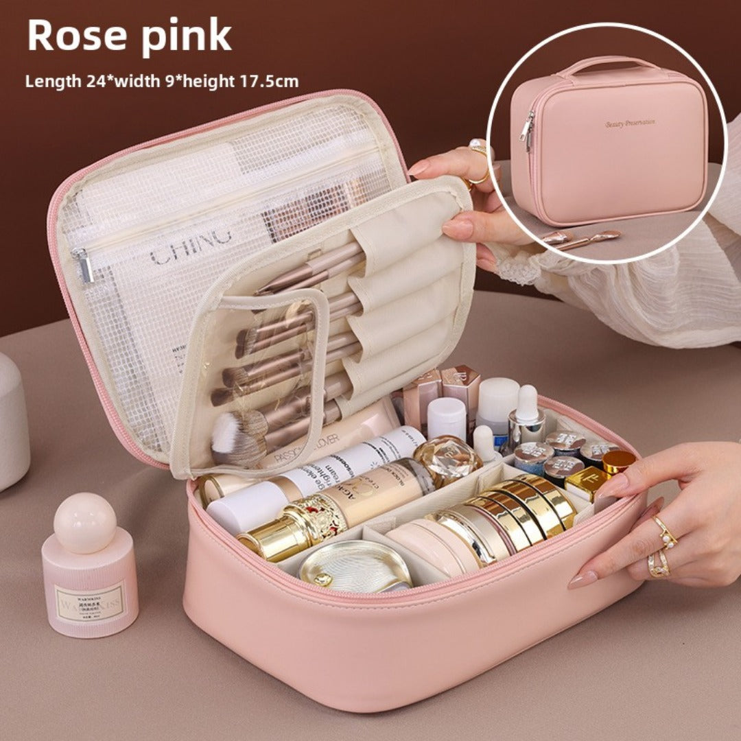 Free partition cosmetic bag, large capacity travel portable toiletry bag, makeup bag for women,Travel makeup bag,Makeup bag organizers, makeup bags small, - SJB-DIAMOND ELITES
