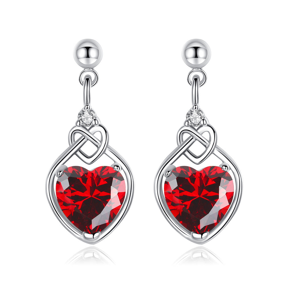 Heart-shaped Ruby Jewelry Suit Pi-Mart