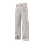 American Street Hip Hop Tie-dyed Washed Jeans Men