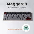 Magnetic White Porcelain Jade 68 Key Aluminum Tuo Keyboard