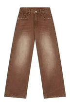 Wide Straight Jeans with Pockets