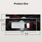 Japanese Style Full Moon River Landscape Desk Mat, Non-Slip Rubber Gaming Mouse Pad, Extended Keyboard Mat for Office and Home Decor, 35.4 x 15.7 Inches Lootquake LLC
