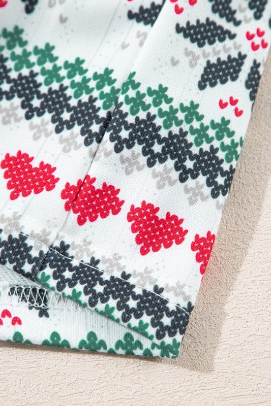 Christmas SLEIGH Top and Snowflake Shorts Set THRIXINE