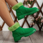 Winter Ankle Boots Fashoin Thick-soled Thickened Snow Boots For Women Plush Shoes Pi-Mart