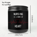 Lavender Scented Candle 5.3oz - Perfect Appreciation Gift for Nurses, Nursing Students, and Paramedics on Nurses' Day, Birthday, Graduation, or Thanksgiving - Unique and Meaningful Present, Women Men, Labor And Delivery, Nurs Lootquake LLC