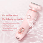 2 In 1 Hair Removal Epilator USB Rechargeable Trimmer Women Body Razor Face Leg Armpit Bikini Hand Pubic Shaver Hair Remover Pi-Mart