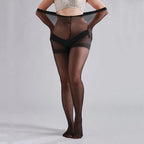 3 Pairs Plus Size Womens Sheer Tights 20D High Waist Control Top Pantyhose With Reinforced Toes - SJB-DIAMOND ELITES