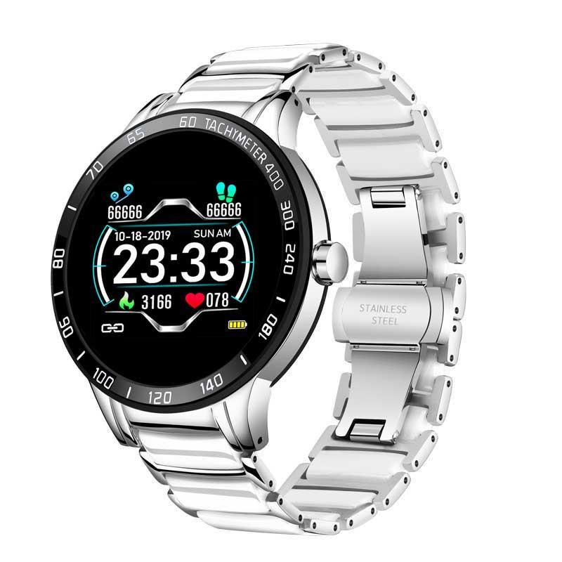 Luxury Ceramic Elegant Unisex Smart Watch With Heart Rate Monitor and Blood Pressure Fitness tracker Ceramic strap Sport Watch With Waterproof Protection - SJB-DIAMOND ELITES