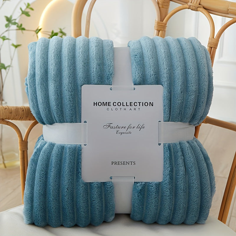 Ultra-Soft Striped Fleece Throw Blanket - Cozy & Warm, Perfect for Couch, Bed, Office, and Travel - Versatile All-Season Comfort, Ideal Gift for Women Lootquake LLC