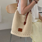 Woven hollow bag women, crochet bag, summer seaside vacation travel tote bag, beach bag, shoulder armpit bag - SJB-DIAMOND ELITES