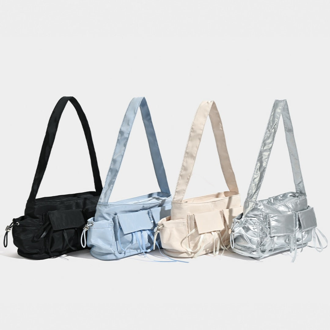 Summer nylon texture portable shoulder bag, casual underarm bag, hobo shoulder bag, top handle shoulder purse - SJB-DIAMOND ELITES
