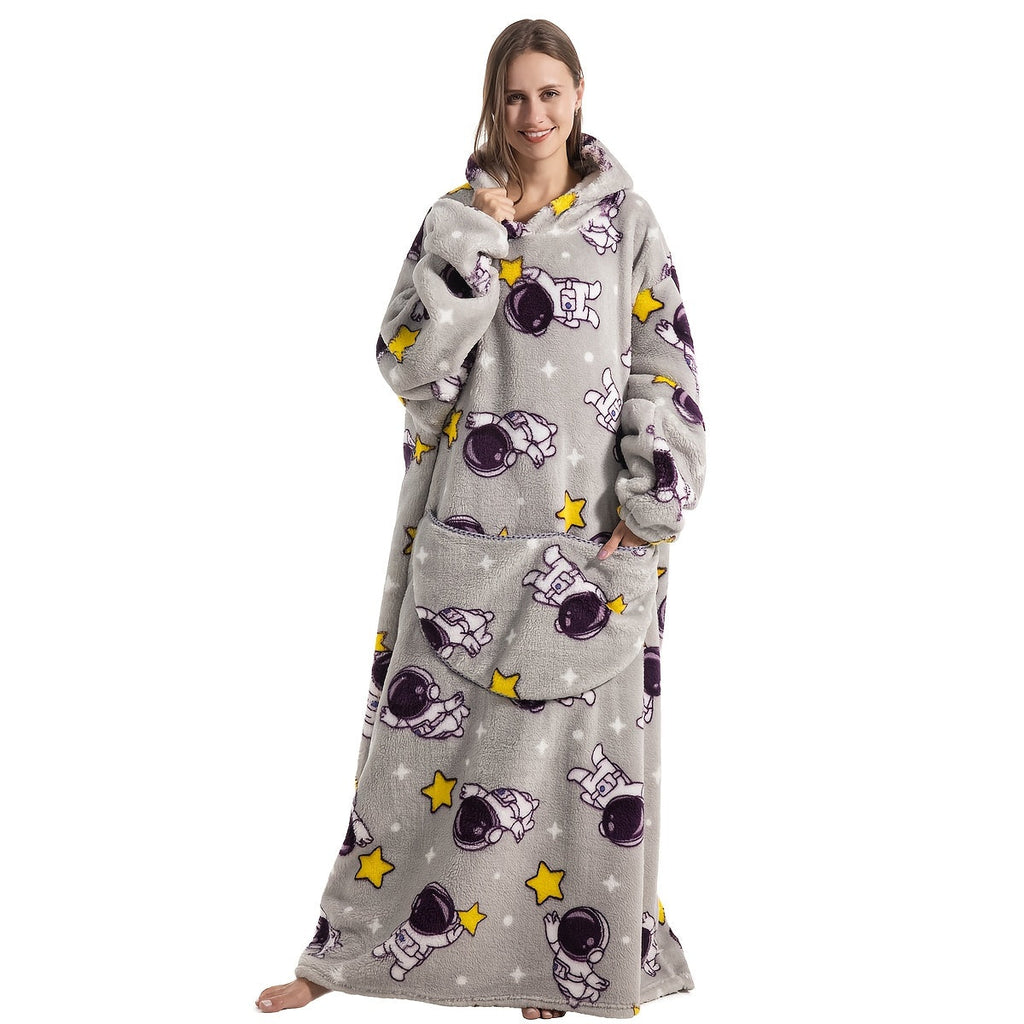 Cozy Shearling Wearable Blanket Hoodie - Soft, Warm Plush Sweatshirt with Large Pocket for Adults, Machine Washable, Comfy, Hoodie Blanket Lootquake LLC