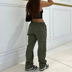 CargoMuse™ – High Waist Straight-Leg Utility Jeans for Women